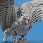 Modelo 3d de Griffin caballero - ceremonial para impresoras 3d