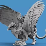 Modelo 3d de Griffin caballero - ceremonial para impresoras 3d