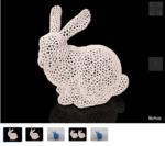 Modelo 3d de Stanford conejito de pascua - voronoi para impresoras 3d