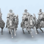 Templar horsemen  3d model for 3d printers