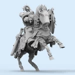  Templar horsemen  3d model for 3d printers