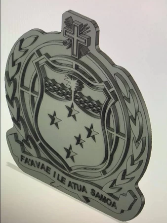  Samoa coat of arms  3d model for 3d printers