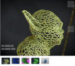  Yoda (star wars) in style voronoi  3d model for 3d printers