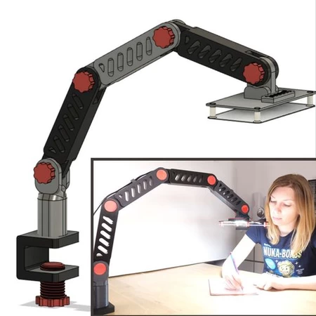 Modelo 3d de Articulado de la lámpara con vídeo explicativo para impresoras 3d