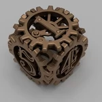  Steampunk dice / dé style steampunk  3d model for 3d printers