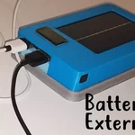  Batterie externe solaire.  3d model for 3d printers
