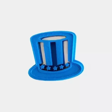 Modelo 3d de El tío sam sombrero cortador de galletas (4 de julio de edición especial) para impresoras 3d