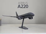  Airbus a220-100 - modern jet airplane - 1:144  3d model for 3d printers