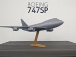 Modelo 3d de Boeing 747sp – 1:200 para impresoras 3d