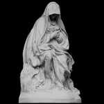   seated virgin mary, mater dolorosa   3d model for 3d printers