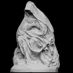 Modelo 3d de  sentado virgen maría, mater dolorosa  para impresoras 3d