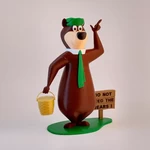  Yogi bear  3d model for 3d printers