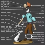  Tintin and snowy  3d model for 3d printers