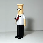  Dilbert  3d model for 3d printers