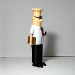 Modelo 3d de Dilbert para impresoras 3d