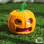 Modelo 3d de La cara cambiante de la calabaza de halloween para impresoras 3d