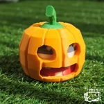 Modelo 3d de La cara cambiante de la calabaza de halloween para impresoras 3d