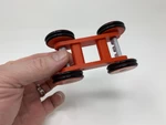 Modelo 3d de Diseño de un coche de banda de goma impresa en 3d simple usando freecad para impresoras 3d