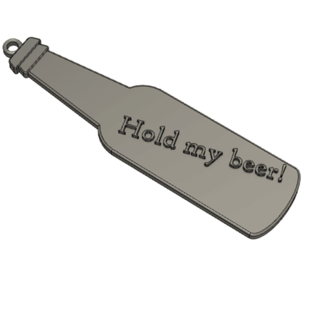  Hold my beer! key chain pendant  3d model for 3d printers