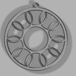 Modelo 3d de Simple circular arete o collar de 2 para impresoras 3d