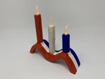 Modelo 3d de Tres velas para impresoras 3d