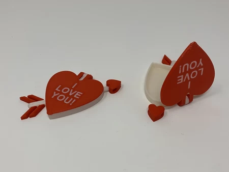 Modelo 3d de Colgante de corazón de san valentín para impresoras 3d