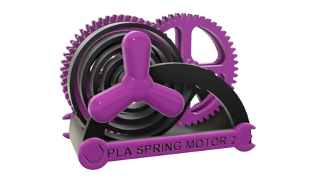 PLA Spring Motor Demonstrator 2