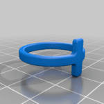 Modelo 3d de Cruz simple anillo para impresoras 3d