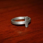 Modelo 3d de Cruz simple anillo para impresoras 3d