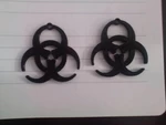  Biohazard symbol  3d model for 3d printers