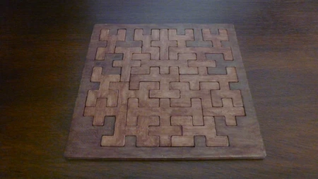  Fractal puzzle - hilbert curve  3d model for 3d printers