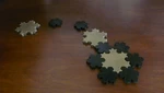   infinite puzzle - koch snowflakes  3d model for 3d printers