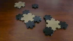   infinite puzzle - koch snowflakes  3d model for 3d printers