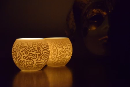 Aplastamiento aluvial (Soporte Tealight-Espirales de Reacción-Difusión)