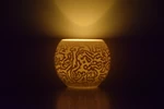 Modelo 3d de Aplastamiento aluvial (soporte tealight-espirales de reacción-difusión) para impresoras 3d