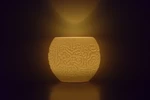 Modelo 3d de Aplastamiento aluvial (soporte tealight-espirales de reacción-difusión) para impresoras 3d