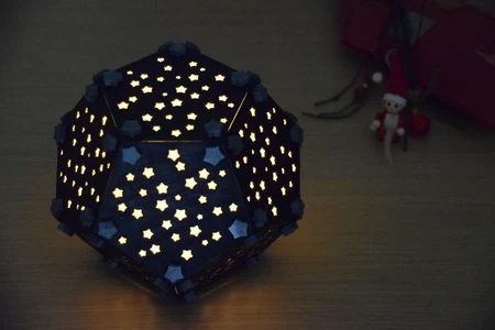  Christmas vault (dodecahedron lampshade)  3d model for 3d printers