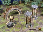  Forgotten temple - set of scenery - free parts  3d model for 3d printers