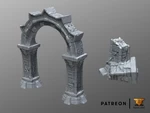  Forgotten temple - set of scenery - free parts  3d model for 3d printers