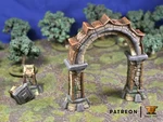  Forgotten temple - set of scenery - free parts  3d model for 3d printers
