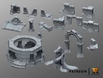 Modelo 3d de Templo olvidado-conjunto de paisajes-piezas libres para impresoras 3d