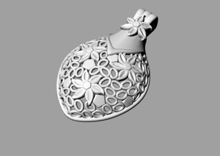  Flower pendant  3d model for 3d printers