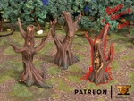  Set of trees  3d model for 3d printers