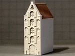  Four canal houses  3d model for 3d printers