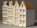  Four canal houses  3d model for 3d printers