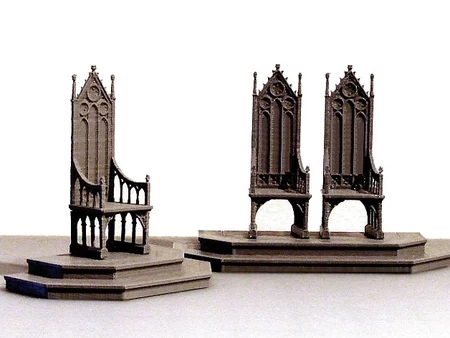  A medieval throne  3d model for 3d printers