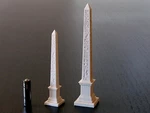 Modelo 3d de Obelisco con jeroglíficos para impresoras 3d