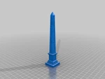 Modelo 3d de Obelisco con jeroglíficos para impresoras 3d