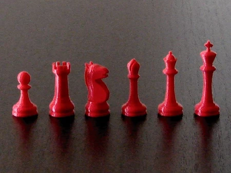 Chess pieces with board