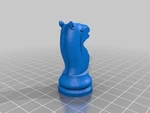 Modelo 3d de Piezas de ajedrez con tablero para impresoras 3d